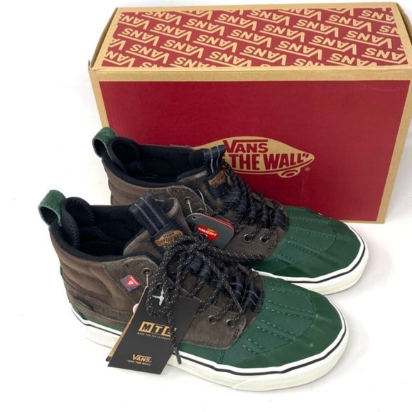 VANS Sk8-Hi Del Pato MTE-2 Shoe Brown Green Suede Women's Size Boots VN0A5JMNBGS - Picture 8 of 10